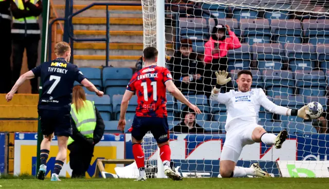 during a cinch Premiership match between Dundee and Rangers at the Scot Foam Stadium at Dens Park