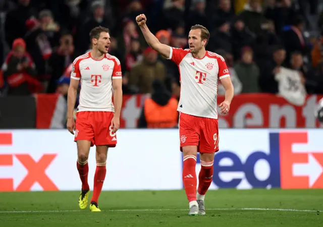 Harry Kane of Bayern Munich celebrates