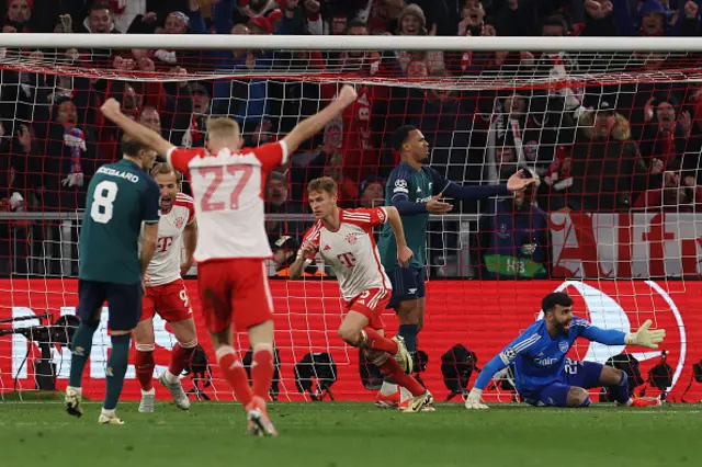 Joshua Kimmich of Bayern Munich celebrates