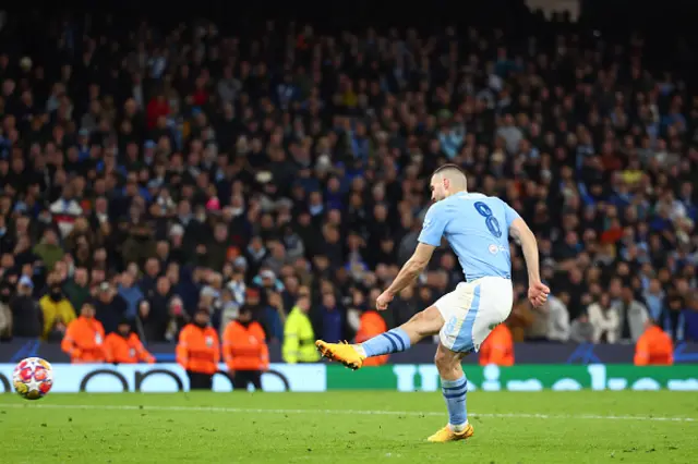 Mateo Kovacic of Manchester City misses a penalty in a shootout