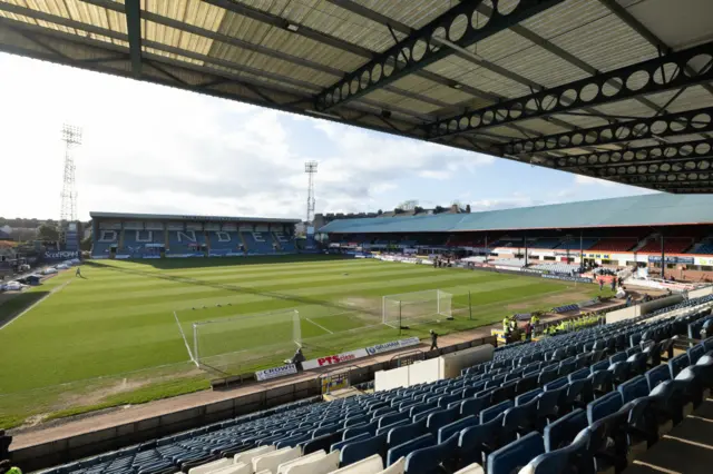 A General Stadium View  during a cinch Premiership match between Dundee and Rangers at the Scot Foam Stadium at Dens Park