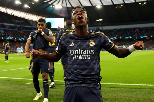 Vinicius Junior of Real Madrid celebrates