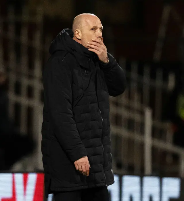 Rangers Manager Philippe Clement at Full Time during a cinch Premiership match between Dundee and Rangers at the Scot Foam Stadium at Dens Park, on April 17, 2024, in Dundee, Scotland.