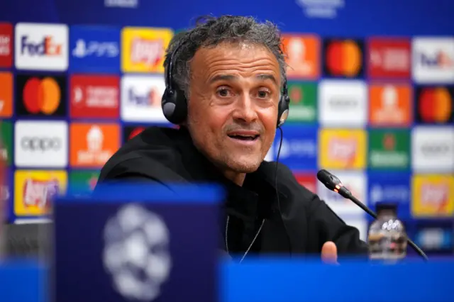 Luis Enrique at his post-match news conference