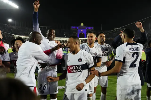 Paris St-Germain celebrate