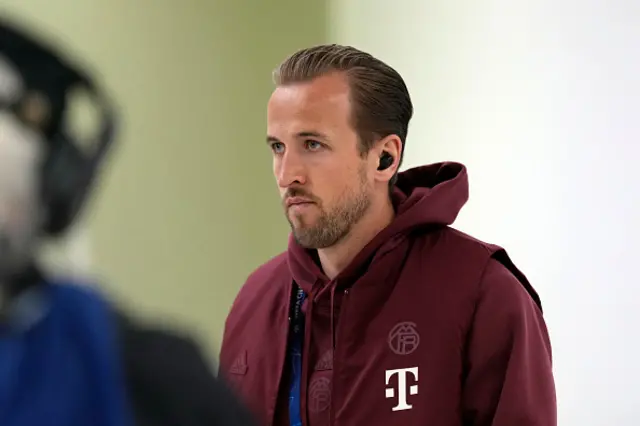 Harry Kane of Bayern Munich arrives at the stadium