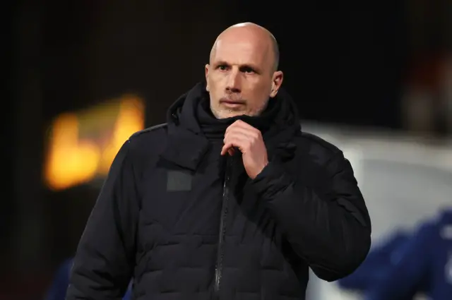 Rangers Manager Philippe Clement at Full Time during a cinch Premiership match between Dundee and Rangers at the Scot Foam Stadium at Dens Park, on April 17, 2024, in Dundee, Scotland.