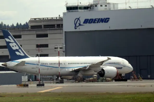 A Boeing manufacturing plant seen in Seattle