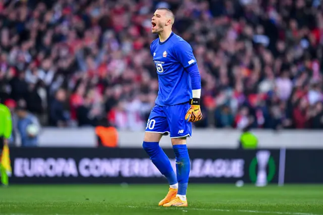 Lucas Chevalier of Lille shouts