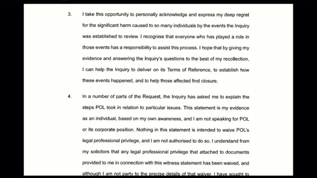 Rodric Williams' witness statement