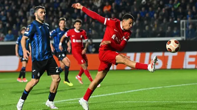 Trent Alexander-Arnold clears the ball