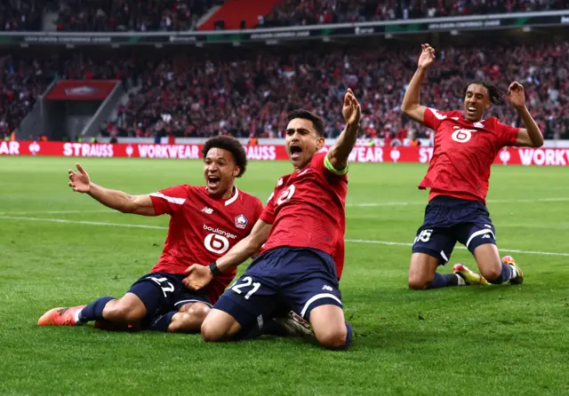 Benjamin Andre celebrates after scoring