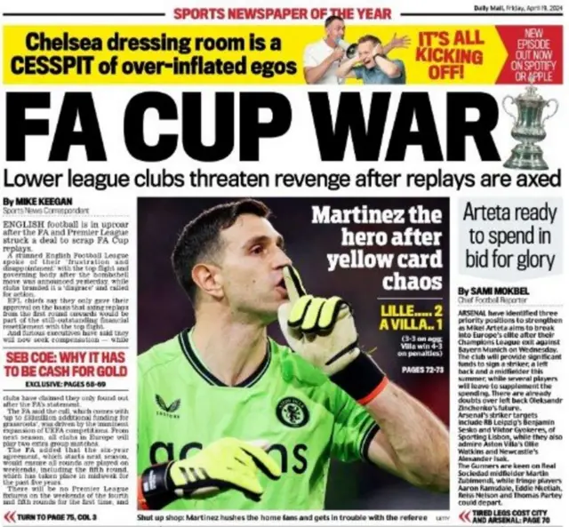 Daily Mail back page