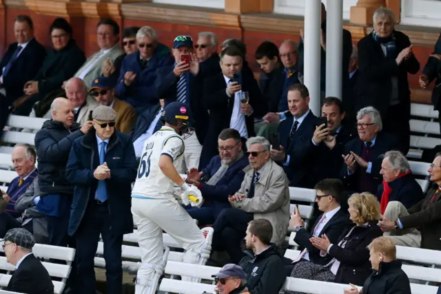 Joe Root returns to the pavilion