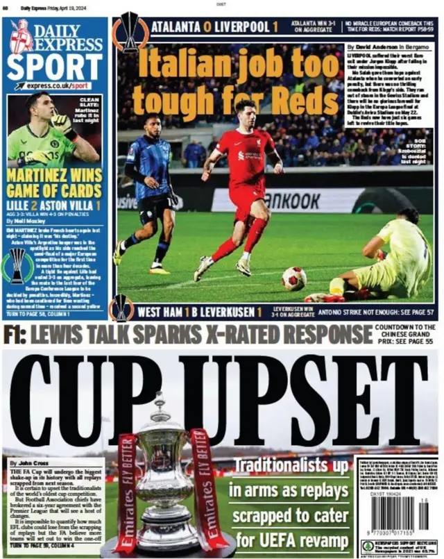 Daily Express back page