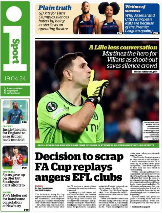 The I sports section