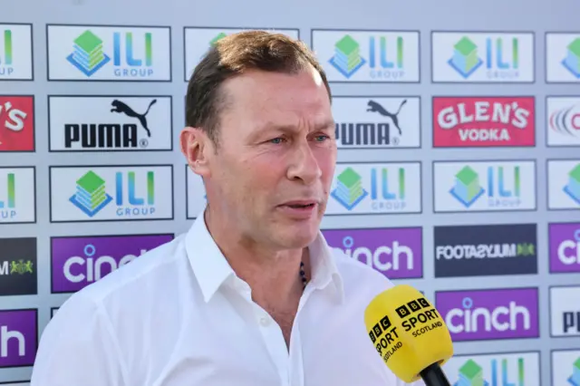 Inverness manager Duncan Ferguson speaks to the media before a cinch Championship match between Inverness Caledonian Thistle and Raith Rovers at the Caledonian Stadium, on April 19, 2024, in Inverness, Scotland.