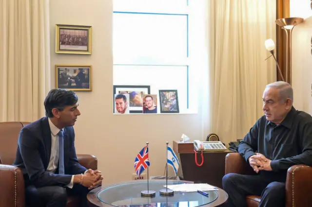 Rishi Sunak sat down talking to Benjamin Netanyahu