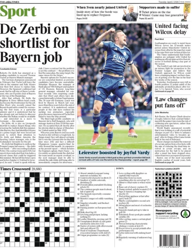 Times back page