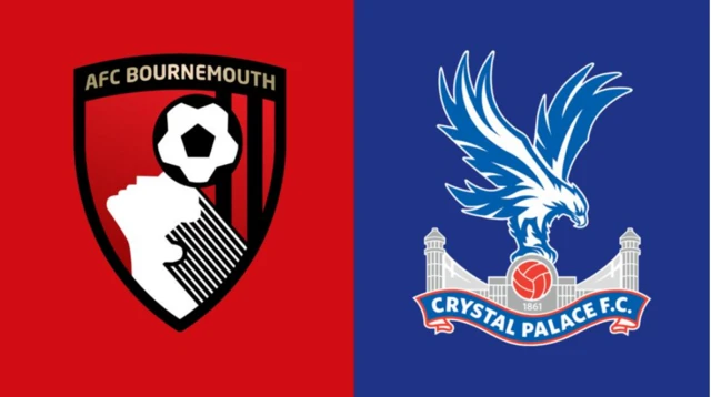 Bournemouth badge and Crystal Palace badge