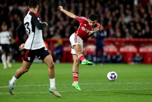 Gibbs-white shoots at goal