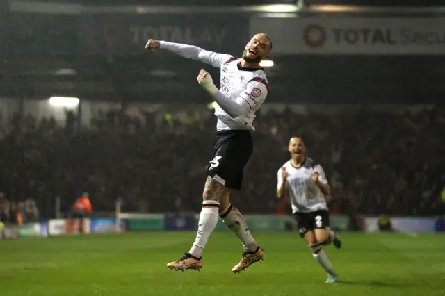 Derby's Joe Ward celebrates