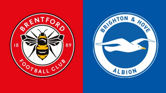 Brentford badge and Brighton badge