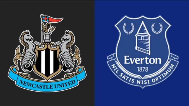 Newcastle logo and Everton logo