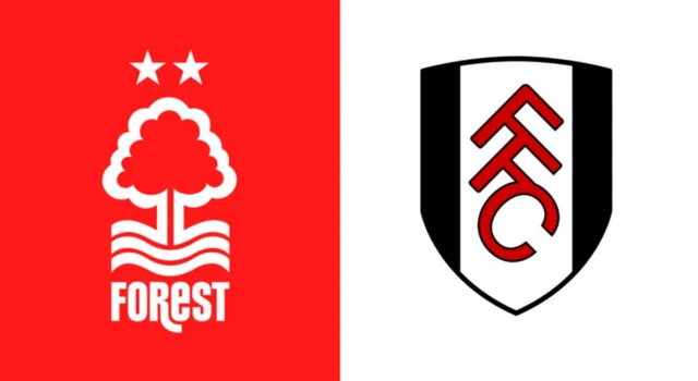 Nottingham Forest badge and Fulham badge