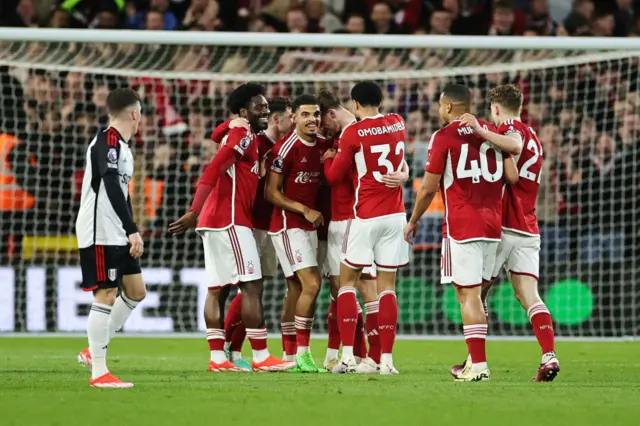 Forest celebrate their goals