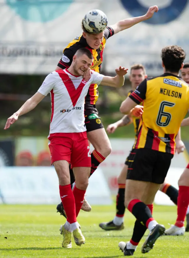 Partick Thistle and Airdrieonians players