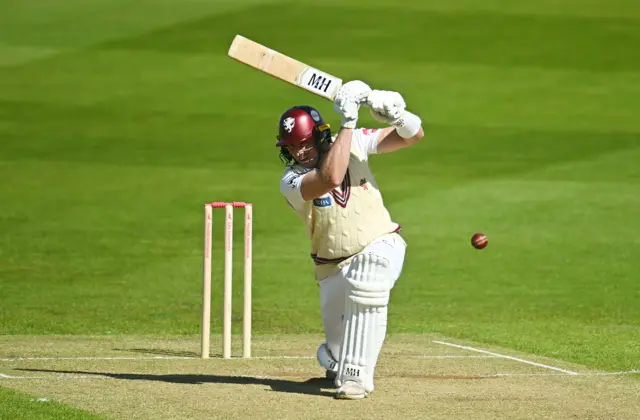 Josh Davey batting for Somerset