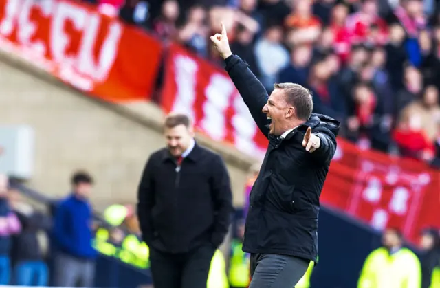 Celtic manager Brendan Rodgers celebrates