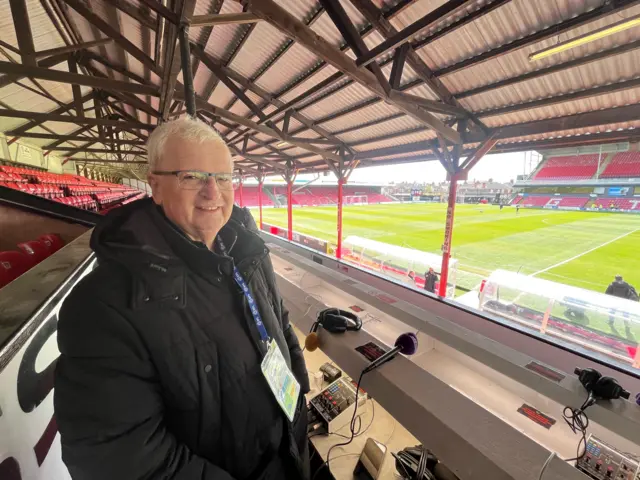 BBC Radio Humberside's Grimsby commentator John Tondeur