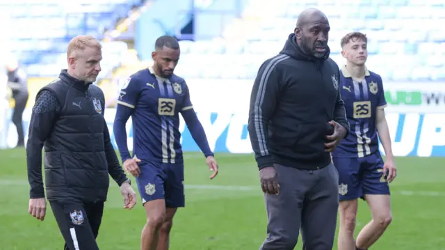 Port Vale boss Darren Moore following his side's relegation to League Two