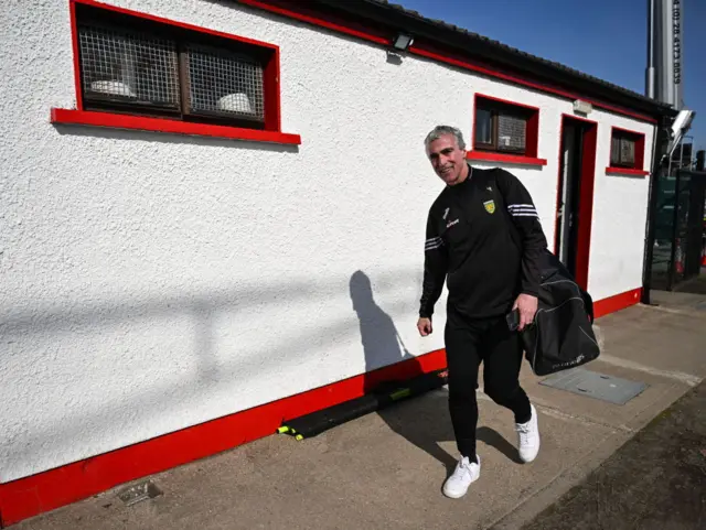 Donegal boss Jim McGuinness looks relaxed as he arrives for the big game