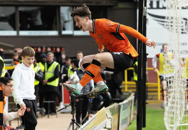 Dundee United's Chris Mochrie celebrates