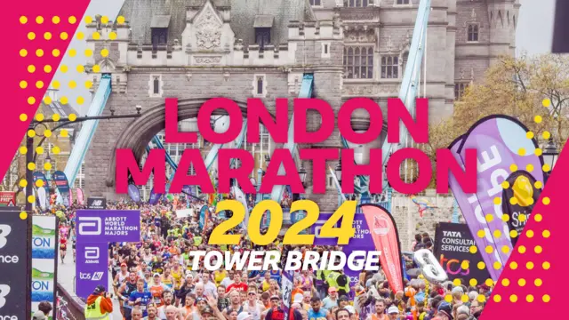 London Marathon Tower Bridge graphic