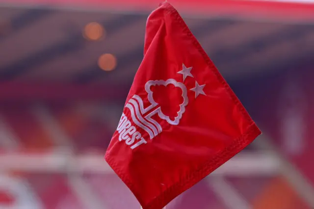 general view of a corner flag before the Premier League match between Nottingham Forest and Everton FC