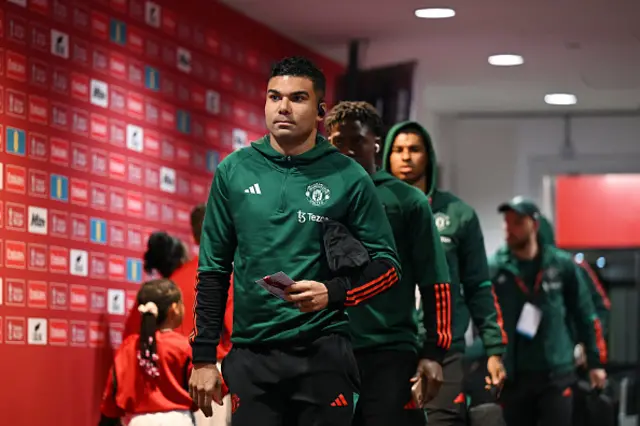 Casemiro arrives at Wembley