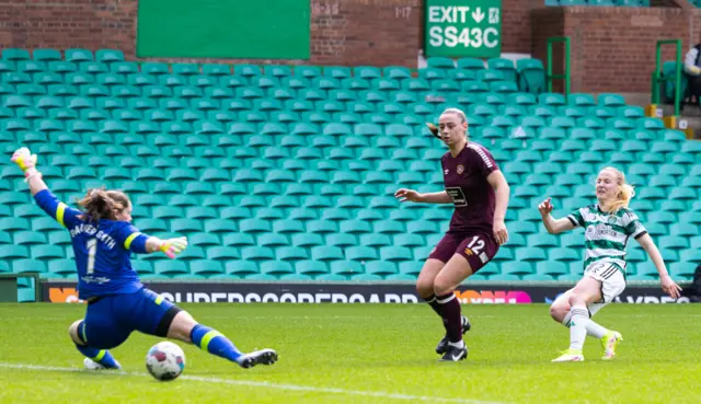 Murphy Agnew scores for Celtic at Parkhead