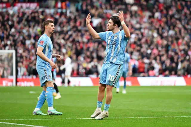 Callum O'Hare of Coventry City celebrates