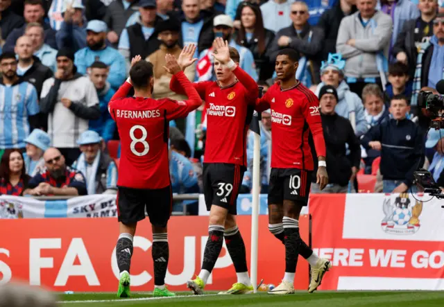 Scott McTominay celebrates