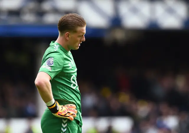 Jordan Pickford looks on