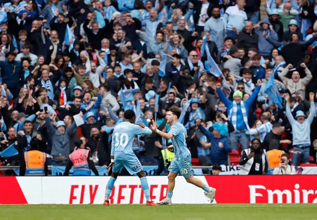 Callum O'Hare of Coventry City celebrates