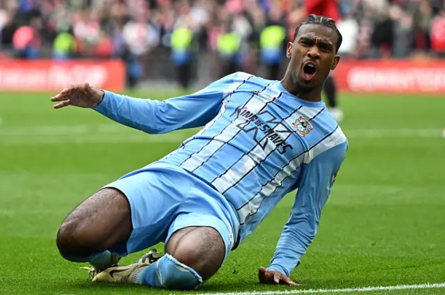 Haji Wright of Coventry City celebrates