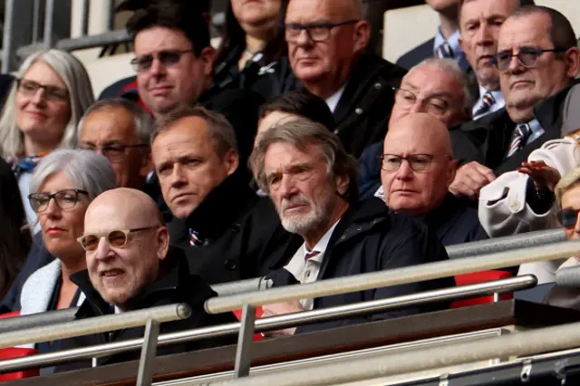 Jim Ratcliffe, Minority Shareholder of Manchester United, looks on