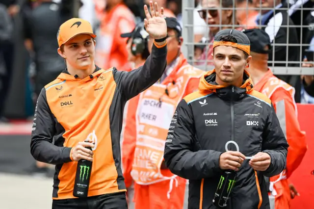 Oscar Piastri and Lando Norris at the Chinese GP.