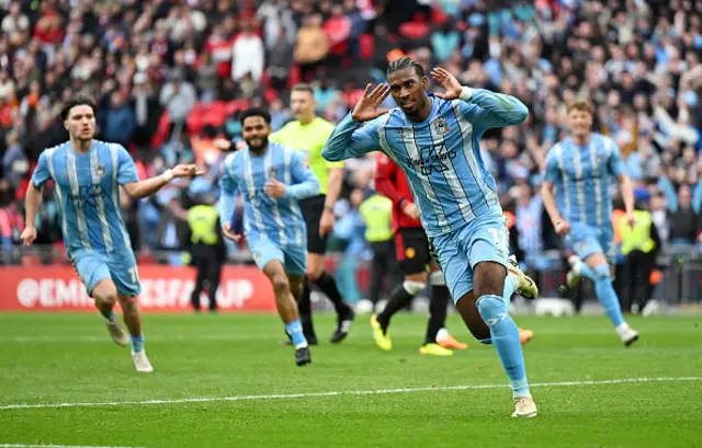 Haji Wright of Coventry City celebrates