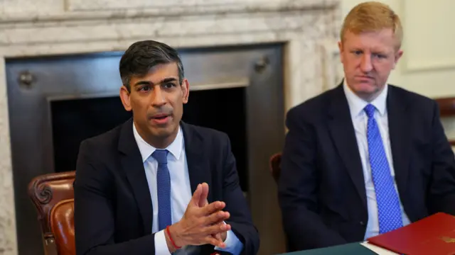 Sunak and Dowden at a meeting in No 10